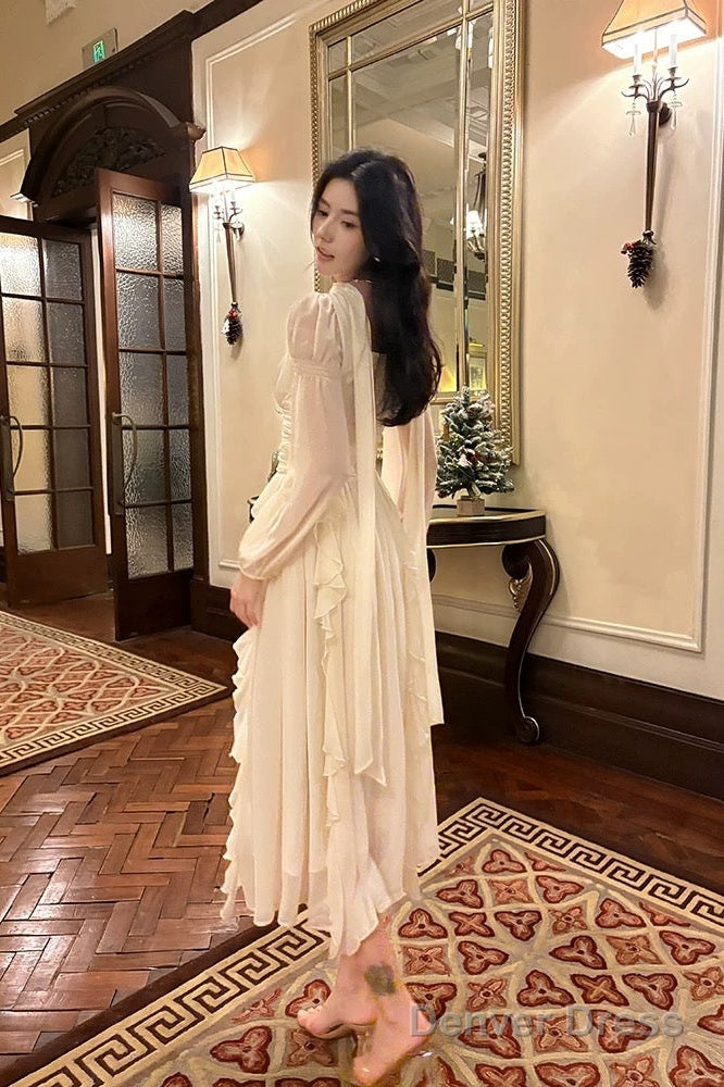 Pretty A Line High Neckline Chiffon Ankle Length Evening Dress Prom Dresses Secondary image