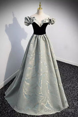Pretty A Line Off The Shoulder Satin Long Evening Party Dress Prom Dresses