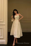 Pretty A Line Spaghetti Straps Ivory Date Night Dress Prom Dresses Birthday Prom Outfit