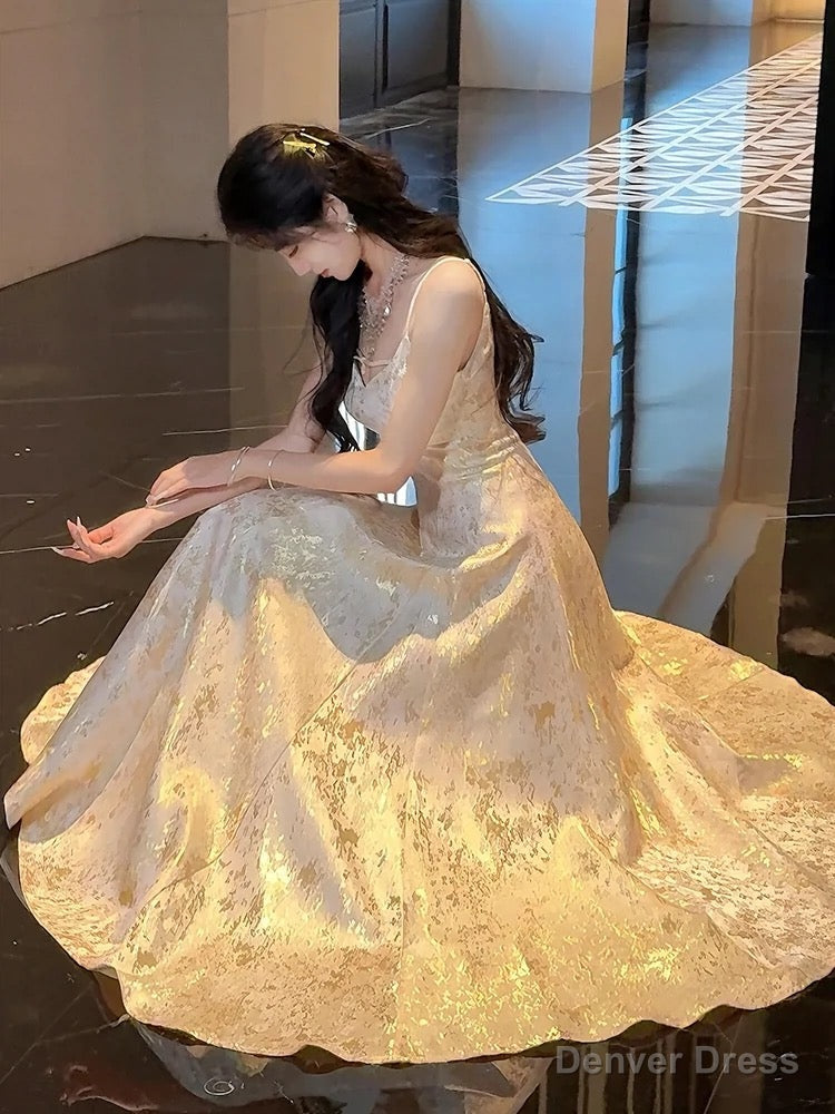 Pretty A Line Spaghetti Straps Lace Satin Prom Dresses Evening Gowns Secondary image