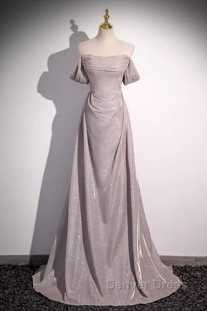 Pretty A Line Square Neckline Sleeveless Long Evening Party Dresses Pink Prom Dresses