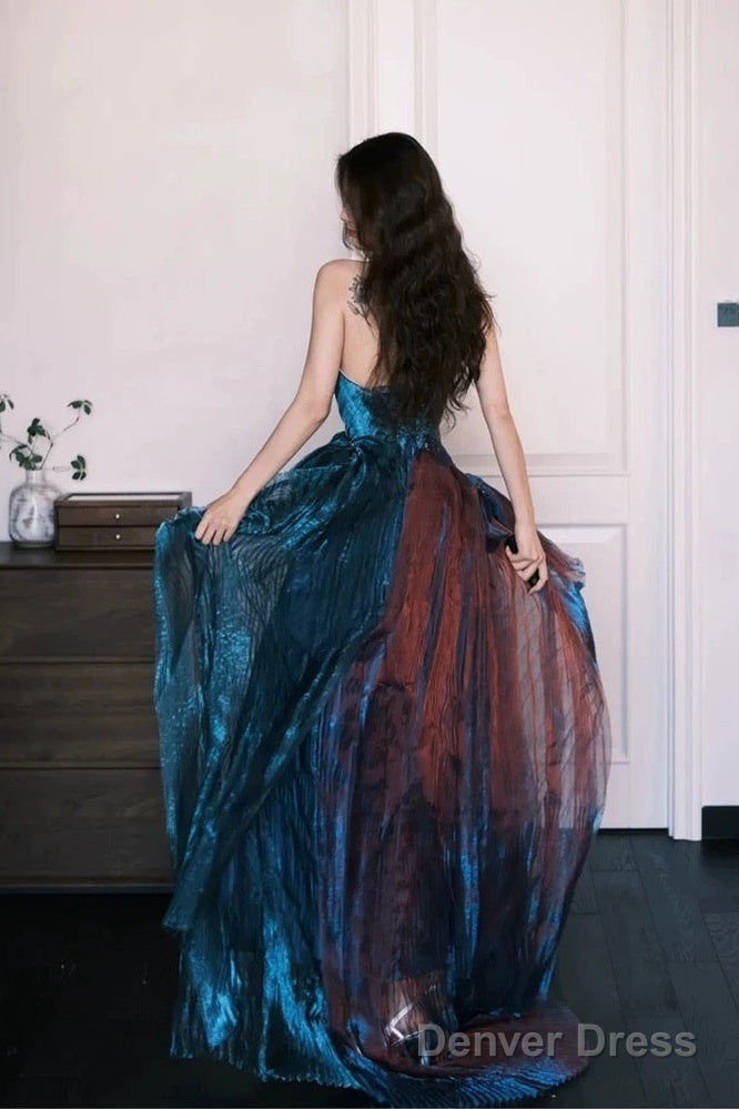 Pretty A Line Sweetheart Ruffles Long Evening Dress Prom Dresses