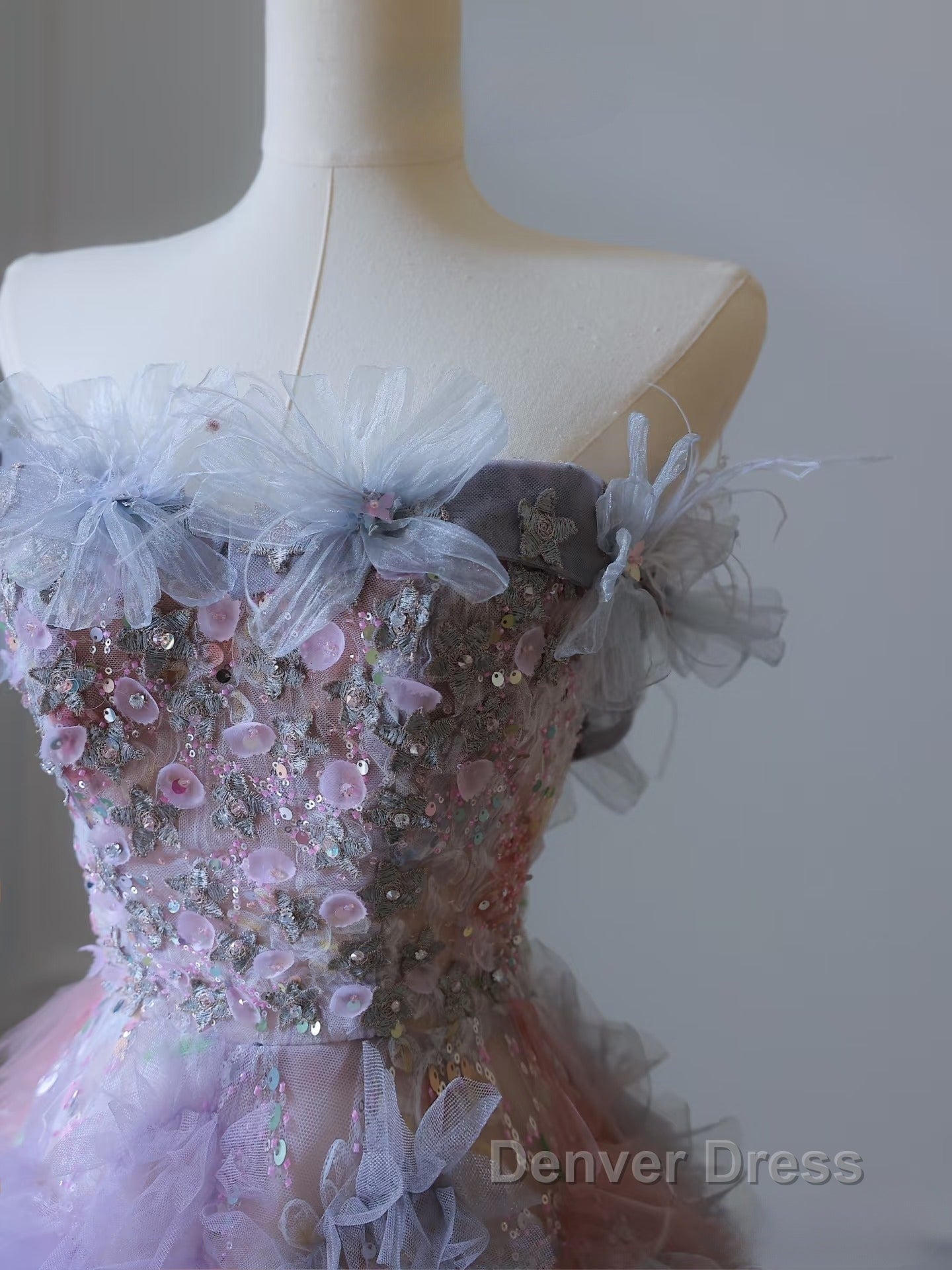 Pretty A Line Sweetheart Tulle Long Prom Dresses Evening Gowns