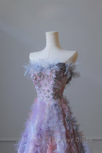 Pretty A Line Sweetheart Tulle Long Prom Dresses Evening Gowns