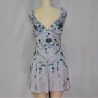 Pretty A Line V Neck Gray Chiffon Prom 8Th Grade Homecoming Dress Summer Middle School Hoco Dresses 18Th Birthday Outfits