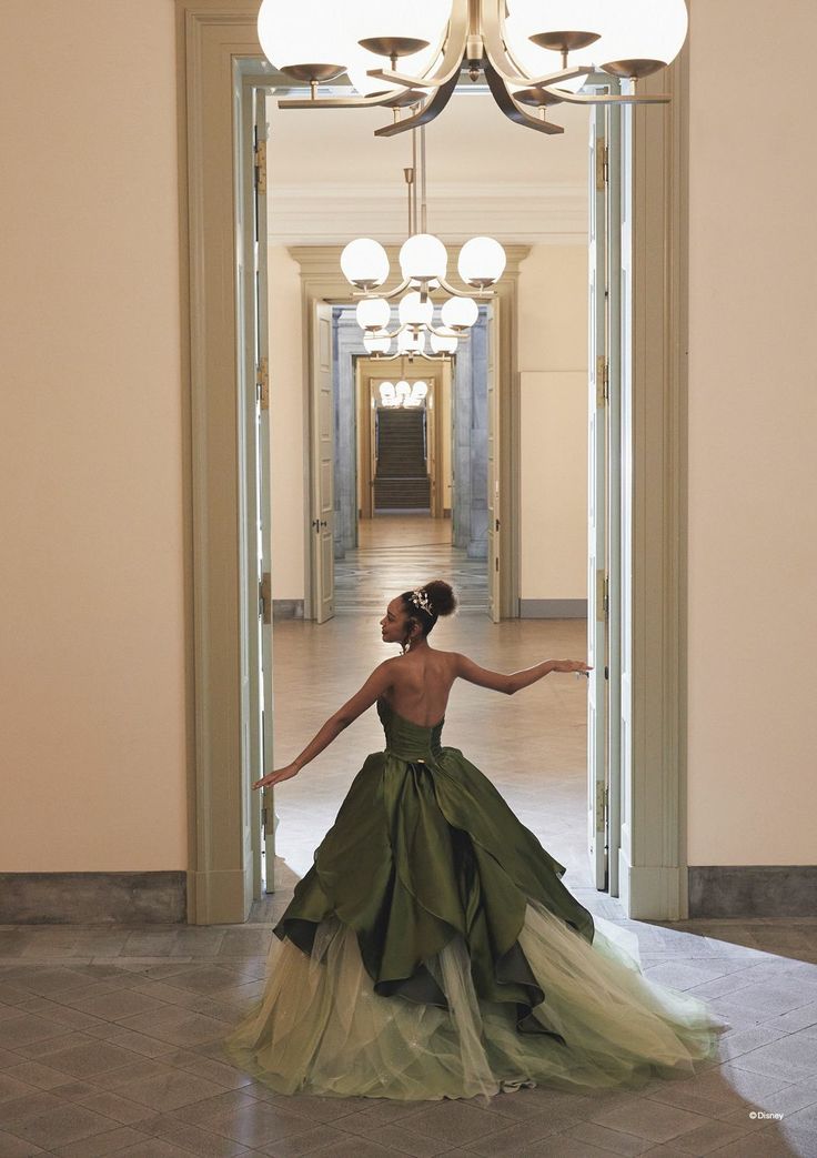 Pretty Ball Gowns Strapless Olive Green Long Satin Prom Dress Secondary image