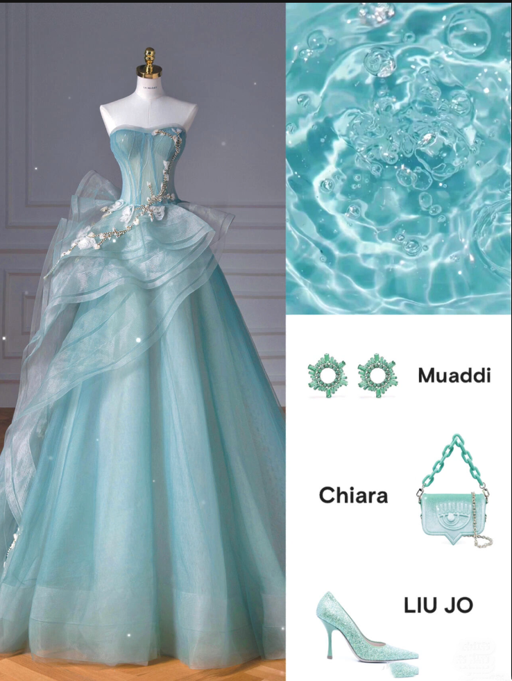Pretty Ball Gowns Sweetheart Tulle Green Long Prom Dress With Ruffles