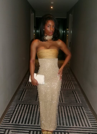 Pretty Mermaid Strapless Long Yellow Sequin Satin Prom Dress