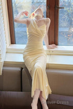 Pretty Mermaid Straps Long Evening Dress Prom Dresses