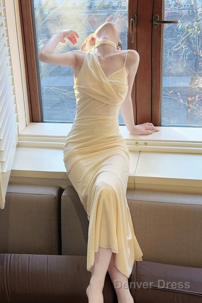 Pretty Mermaid Straps Long Evening Dress Prom Dresses