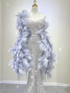 Pretty Mermaid Sweetheart Sequin Long Prom Dress Birthday Outfits