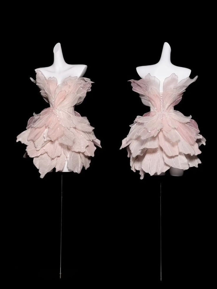 Pretty Pink Organza Sequin Beaded Homecoming Dress Strapless Birthday Prom Dresses Secondary image