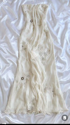 Pretty Sheath Halter Sleeveless Ivory Chiffon Prom Dress Long Prom Dresses