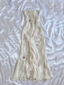 Pretty Sheath Halter Sleeveless Ivory Chiffon Prom Dress Long Prom Dresses
