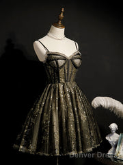 Princess Black Hoco Dress Short Homecoming Dresses