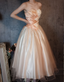 Princess Champagne Pink A-Line Sweet Bow Satin Prom Dresses Evening Dresses Sweet 16 Dresses