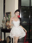 Princess Lace Stitching White Sling Waist Cake Birthday Skirt Homecoming Dresses