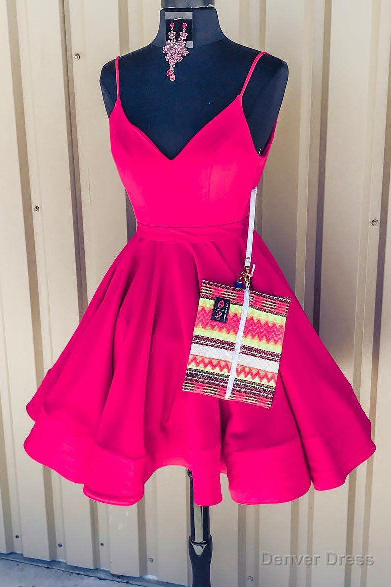 Princess Short Hot Pink Homecoming Dresses Main image