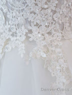 Princess Wedding Dresses Ball Gowns Lace V Neck Sleeveless Floor Length Bridal Gowns