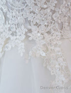 Princess Wedding Dresses Ball Gown Lace V Neck Sleeveless Floor Length Bridal Gown