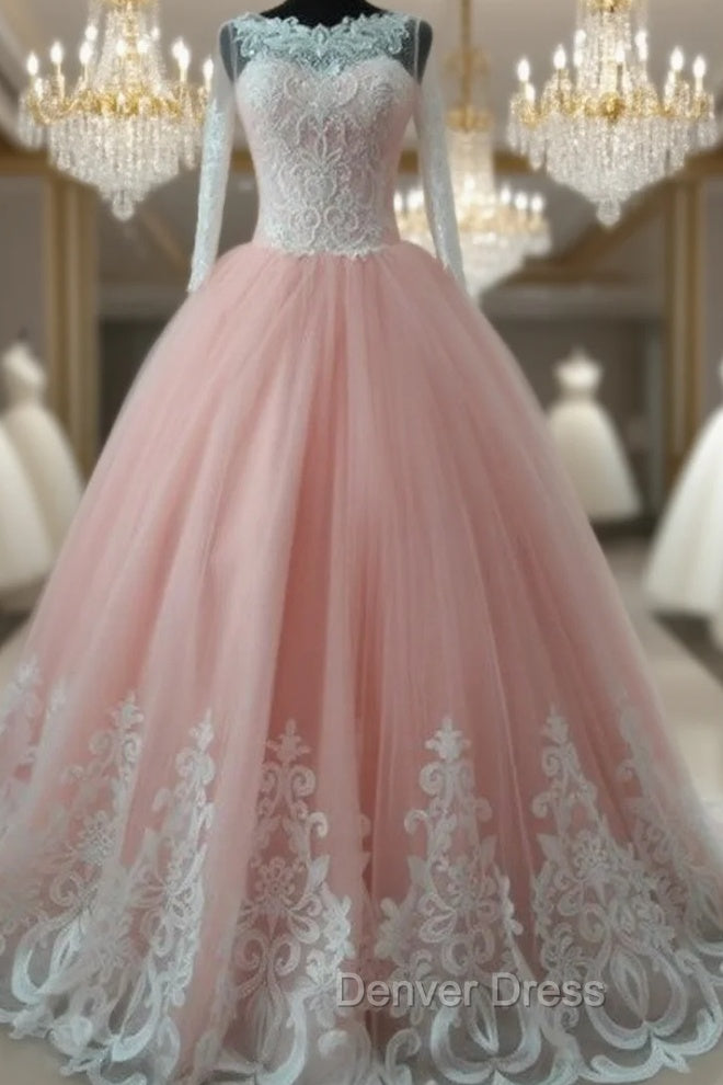 Princess Wedding Dresses Lace Long Sleeves Main image