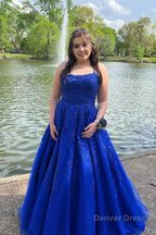 Princess Yellow Spaghetti Straps Prom Dresses