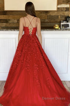 Princess Yellow Spaghetti Straps Prom Dresses
