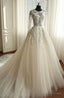 2025 Newest A Line Long Sleeves Tulle Wedding Dresses