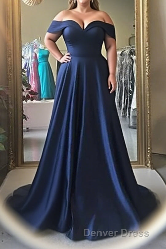 Simple Off The Shoulder Long Ball Gowns Prom Dresses