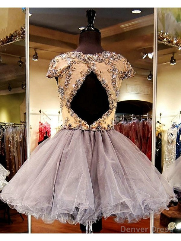 Cap Sleeve Homecoming Dress, Stunning Homecoming Dress, Juniors Homecoming Dress, Short Prom Dresses Secondary image