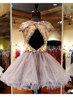 Cap Sleeve Homecoming Dress, Stunning Homecoming Dress, Juniors Homecoming Dress, Short Prom Dresses