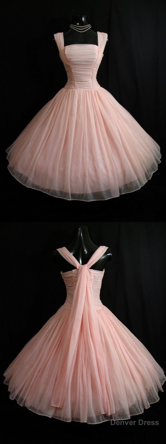 1950S Vintage Dress, Short Homecoming Dress, Pink Homecoming Dress, 2025 Party Dress Main image