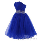 Cheap Homecoing Short Homecoing Sweetheart Royal Blue Homecoing Beading Homecoing Royal Blue Prom Dresses