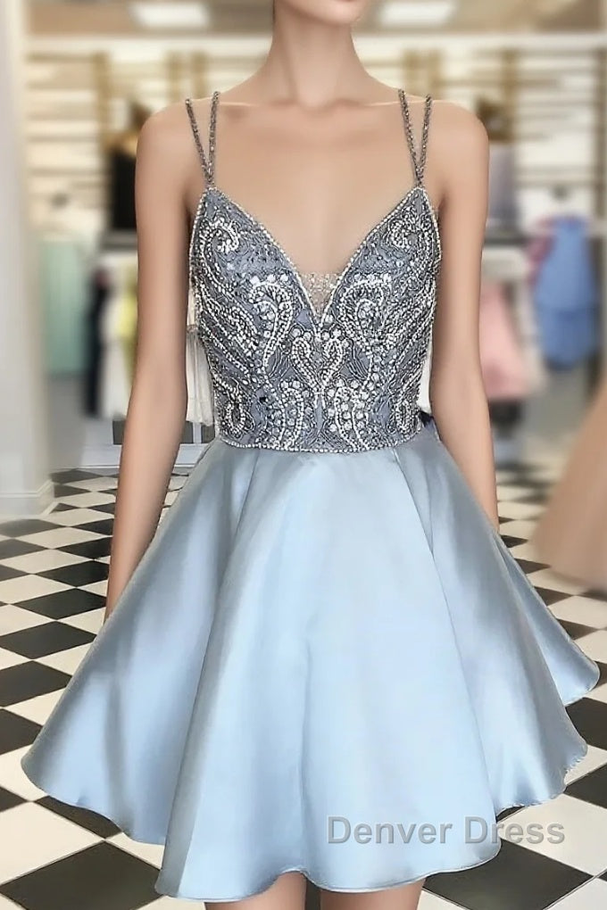 Plus Size Sparkly Homcoming Short Cute Beaded Homecoming Dresses