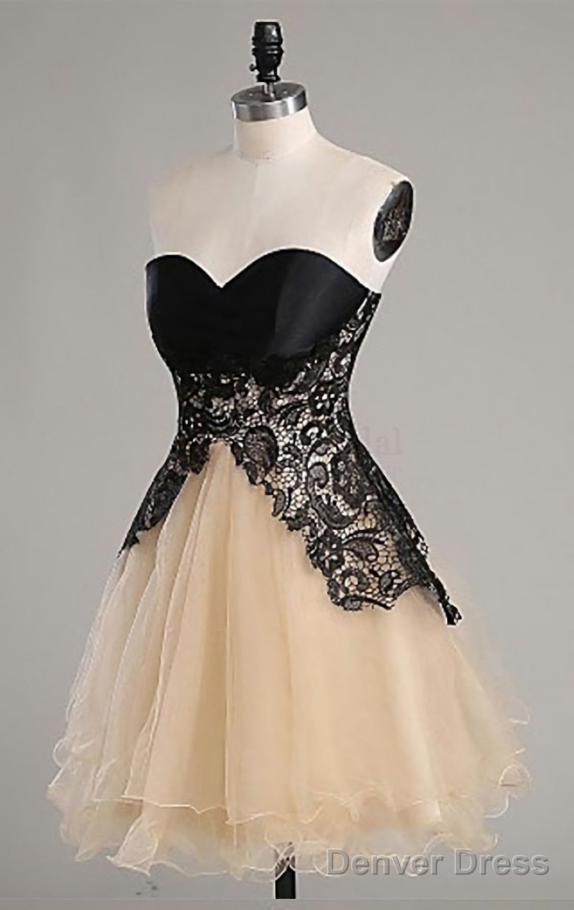 Black Lace Sweatheart Cute Short custom Elegant Wowen Short For Teens Prom Dresses Main image