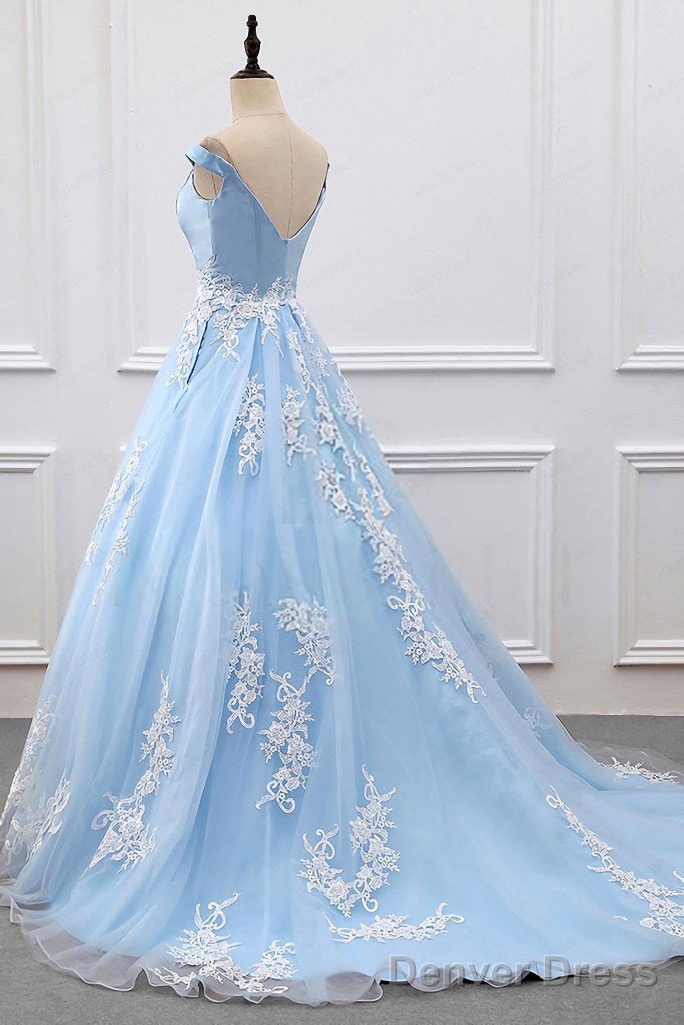 Sky Blue Appliques Charming 2025 Women Prom Dresses Secondary image