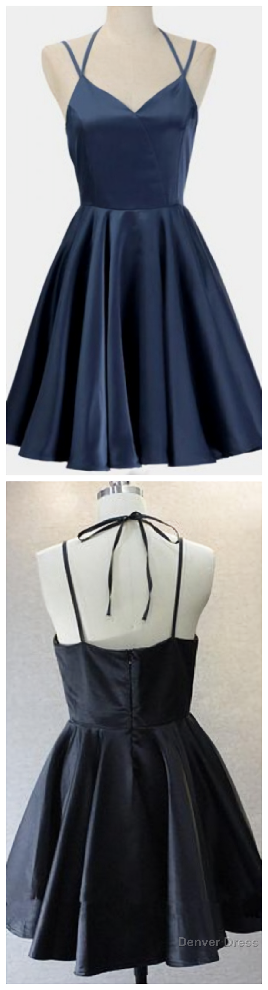 Dark Blue Blue Short Party Dresses Main image