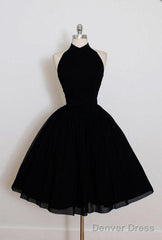 Nice Black Short Formal Prom Dresses,simple Sleeveless Pleated Mini Homecoming Dresses