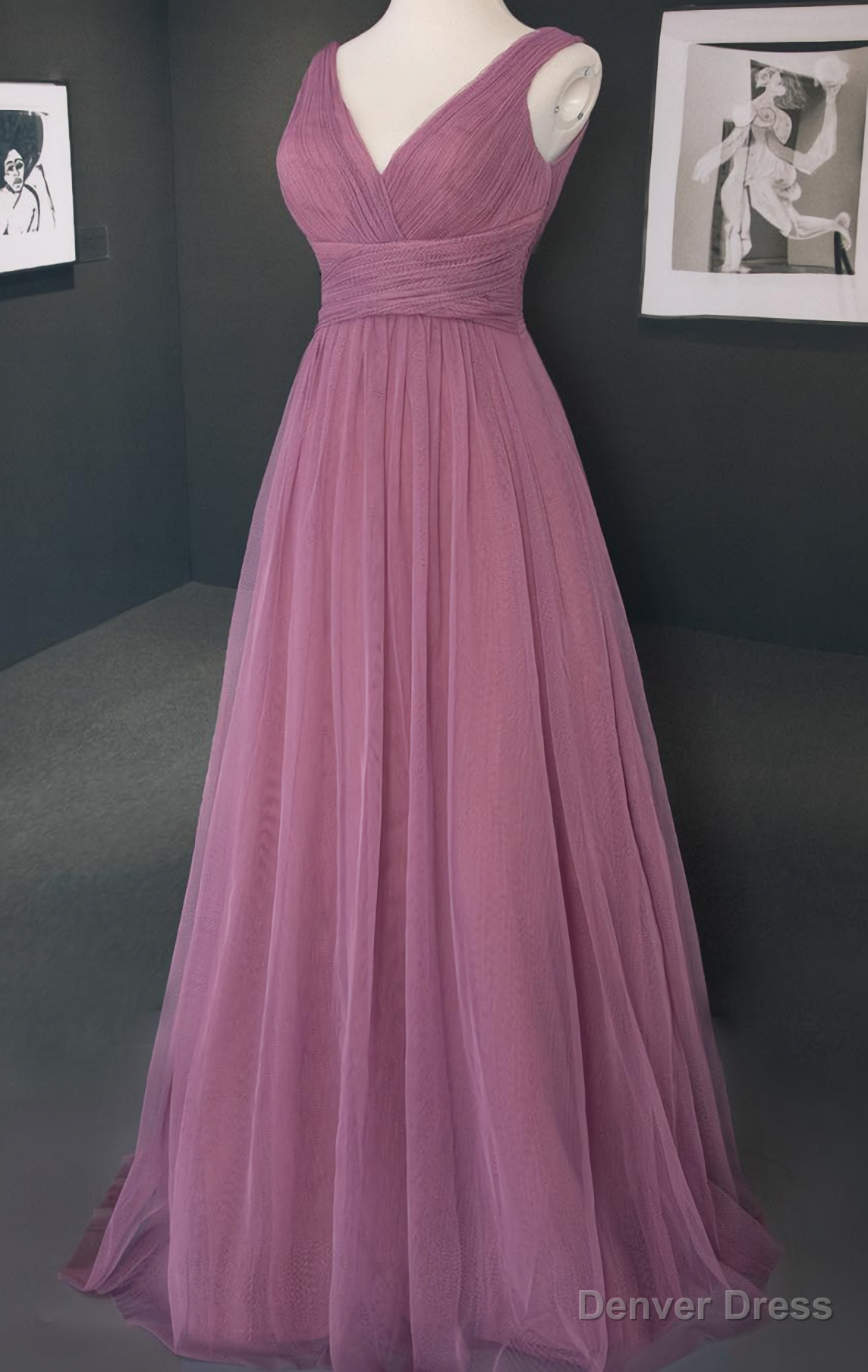 tulle V Neck Bridesmaid Dresses Main image