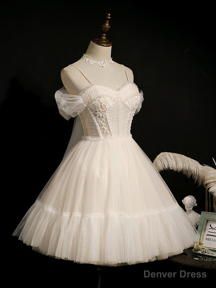 Homecoming Dresses, White Homecoming Dresses, Sweet 16 Dress, Sexy Homecoming Dress, Cute Cocktail Dress