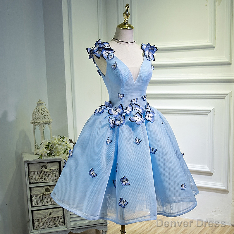 Homecoming Dresses, Blue Homecoming Dresses, Sweet 16 Dress, Sexy Homecoming Dress, Cute Cocktail Dress