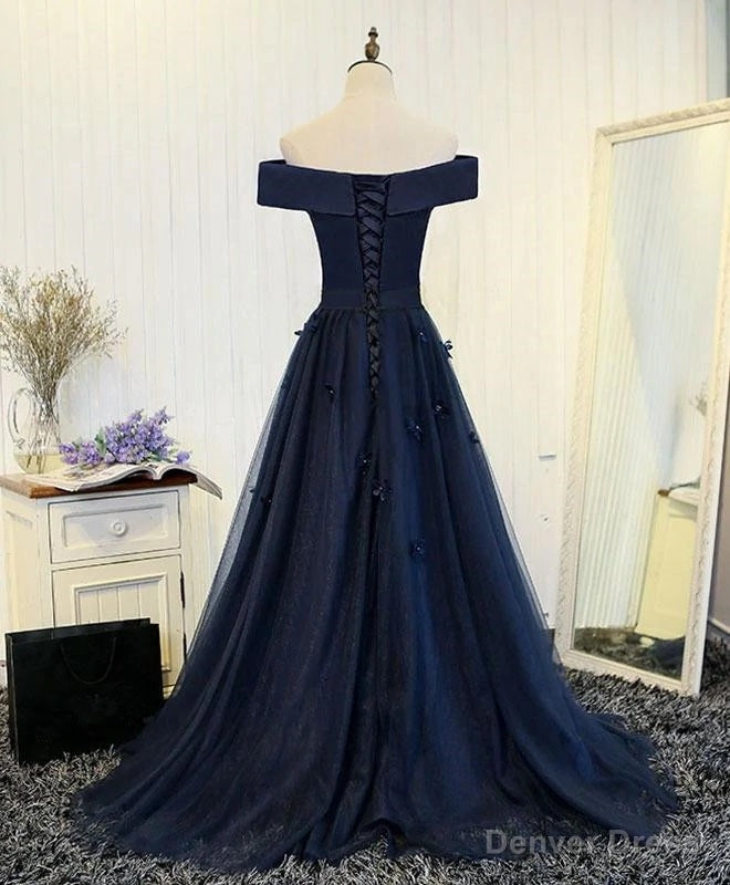 Off Shoulder Prom Dresses Black Gowns With Floral Details Secondary image