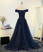 Off Shoulder Prom Dresses Black Gowns With Floral Details
