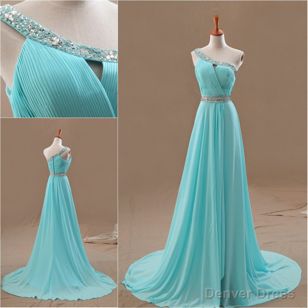 custom made long prom dress homecoming dress evening  party bridesmaid  formal dresses tiffany color dress Main image