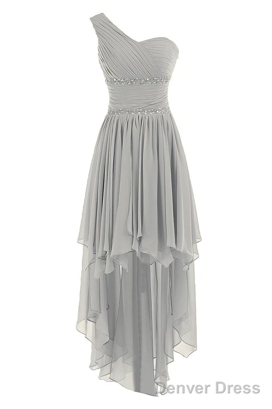 2025 New Arrival One Shoulder Real Made Chiffon Beading On Sale Prom Dresses Main image