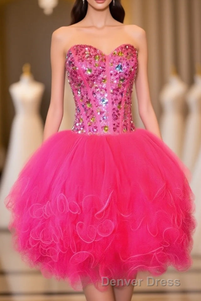 New Arrival Short Beading Beauty Sweetheart Real Made Real Made Homecoming Dresses Main image