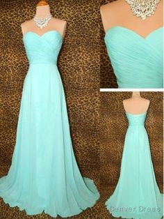 Bridesmaid Gown Pretty Blue Prom Dresses, Chiffon Prom Gown Simple Bridesmaid Dress, Cheap Evening Dresses, Fall Wedding Gowns Secondary image