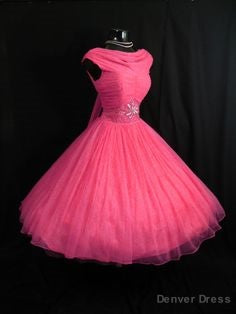 Pink Wedding Dress, Knee Length Wedding Gowns Tulle Wedding Gown Ball Gowns Bridal Dress, Vintage Prom Dresses, Prom Weddings Gown Secondary image