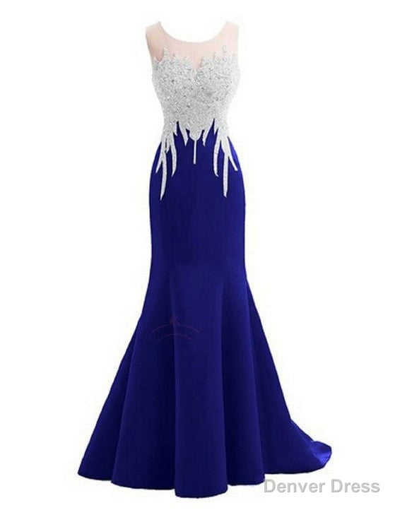 sparkly crystal prom Dress mermaid backless sleeveless long royal blue prom Dresses Secondary image