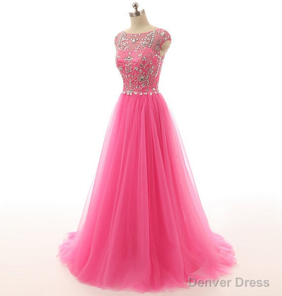 Pink Prom Dress, Pink Prom Gown Simple Prom Dress, Formal Dresses, Teens Fashion Prom Gowns Beadings Prom Dress, Pink Prom Dresses, Prom Gown Secondary image